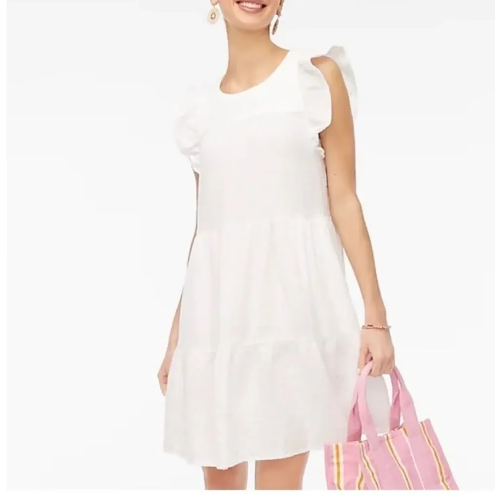 NWT J.Crew Mini Gauze White Tank Dress Size 2 Minimalist Vacation‎ Cottagecore